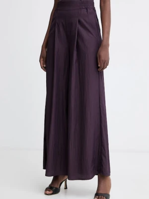 Max&Co. spodnie palazzo damskie z wiskozą MCOMAGENTA