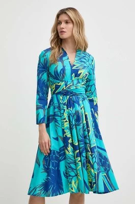 MAX&Co. sukienka bawełniana kolor turkusowy mini rozkloszowana 2416221154200