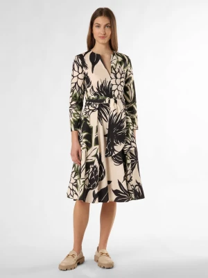 MAX&Co. Sukienka damska - Disco Kobiety Bawełna biały|zielony|czarny wzorzysty,