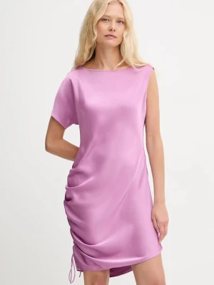 MAX&Co. sukienka kolor fioletowy mini prosta 2526226131200