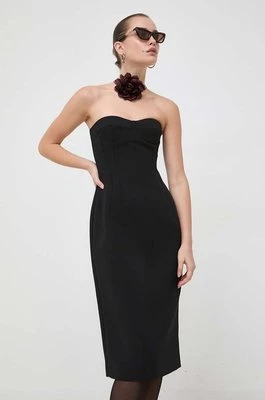 MAX&Co. sukienka x Anna Dello Russo kolor czarny midi dopasowana