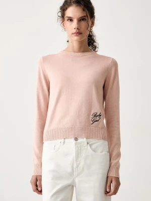 Max&Co. sweter damski bawełniany COMMA różowy