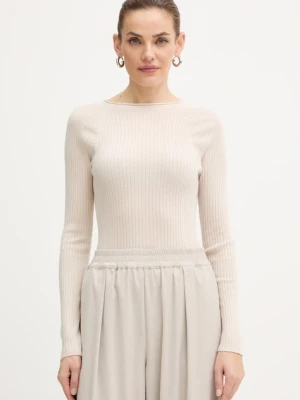 MAX&Co. sweter wełniany damski kolor beżowy lekki 2526366134200