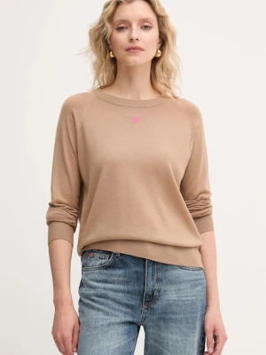 MAX&Co. sweter wełniany damski kolor brązowy lekki 2528366014200