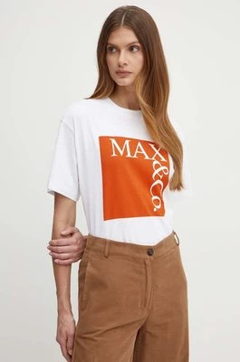 MAX&Co. t-shirt bawełniany damski kolor biały 2418971024200