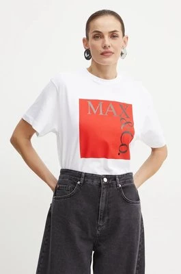 MAX&Co. t-shirt bawełniany damski kolor biały 2428976024200