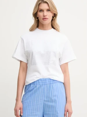 MAX&Co. t-shirt bawełniany damski kolor biały 2516971024200