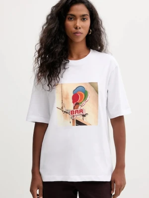 MAX&Co. t-shirt bawełniany damski kolor biały 2528976021200