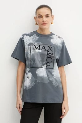 MAX&Co. t-shirt bawełniany damski kolor zielony 2426976043200