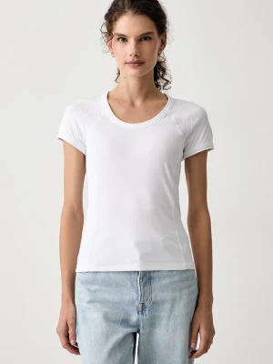 Max&Co. T-shirt damski z bawełną STRANO biały