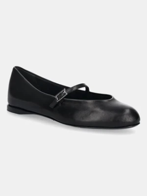 Max Mara baleriny skórzane MMBALLET kolor czarny 2524526311600