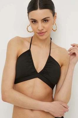 Max Mara Beachwear biustonosz kąpielowy kolor czarny lekko usztywniona miseczka 2416821229600