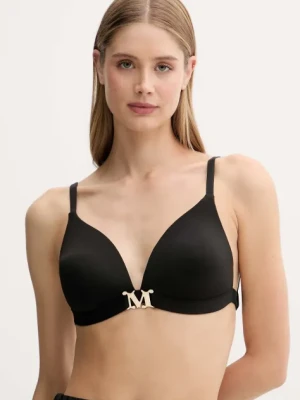 Max Mara Beachwear biustonosz kąpielowy kolor czarny lekko usztywniona miseczka 2516821219600