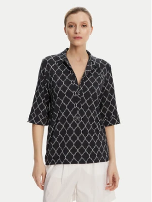 Max Mara Beachwear Bluzka Prugna 2516951019 Czarny Regular Fit