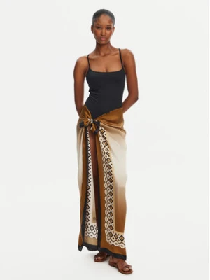Max Mara Beachwear Chusta Ottico 2516541019 Brązowy
