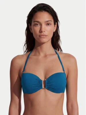 Max Mara Beachwear Góra od bikini Amelia 2616821239 Turkusowy