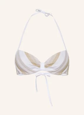 Max Mara Beachwear Góra Od Bikini Z Fiszbinami Azurra Z Błyszczącą Przędzą weiss