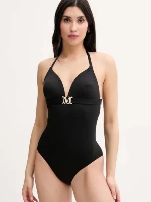 Max Mara Beachwear jednoczęściowy strój kąpielowy kolor czarny lekko usztywniona miseczka 2516831039600
