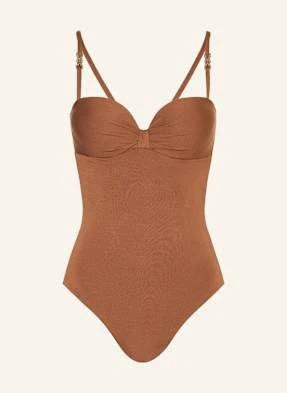 Max Mara Beachwear Strój Kąpielowy Bandeau Chantal braun