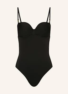 Max Mara Beachwear Strój Kąpielowy Bandeau Chantal schwarz