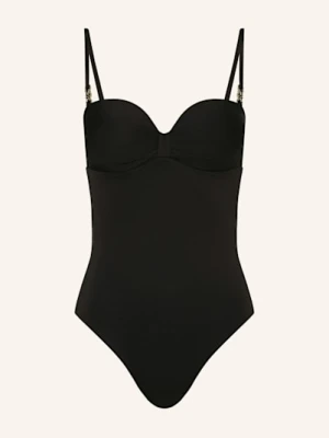Max Mara Beachwear Strój Kąpielowy Bandeau Chantal schwarz CZARNY