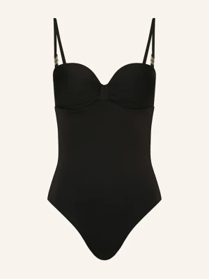 Max Mara Beachwear Strój Kąpielowy Bandeau Chantal schwarz CZARNY
