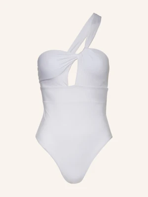 Max Mara Beachwear Strój Kąpielowy Na Jedno Ramię Corine weiss BIAŁY