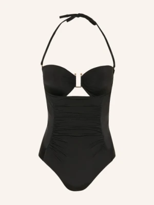 Max Mara Beachwear Strój Kąpielowy Typu Bandeau Bchcurva Z Wycięciem schwarz CZARNY