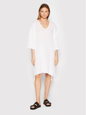 Max Mara Beachwear Sukienka letnia Paglie 32210328 Biały Oversize