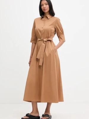 Max Mara Beachwear sukienka plażowa damska COGNAC brązowy