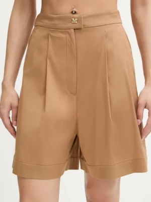 Max Mara Beachwear szorty plażowe kolor beżowy 2516141019600