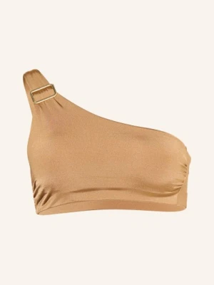 Max Mara Beachwear Top Bikini Na Jedno Ramię Alisia beige