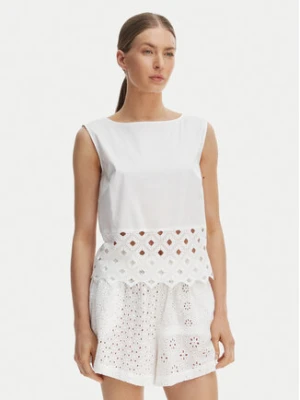 Max Mara Beachwear Top Maggio 2616161039 Biały Regular Fit