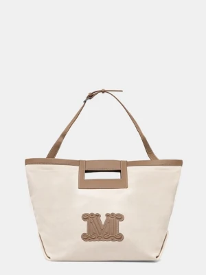 Max Mara Beachwear torba plażowa damska bawełniana ECRU