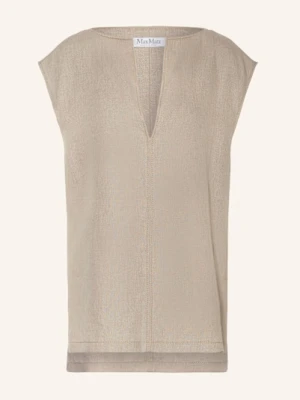 Max Mara Bluzka Bez Rękawów Colimbo Z Lnu beige