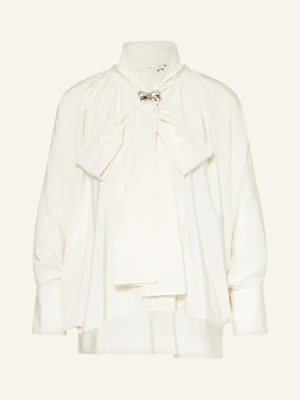 Max Mara Bluzka Leonida Z Jedwabiu Z Wiązaniem weiss