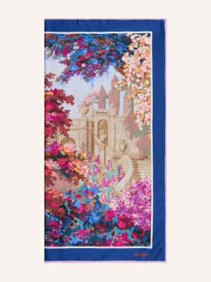 Max Mara Chusta Pappa Z Jedwabiu blau