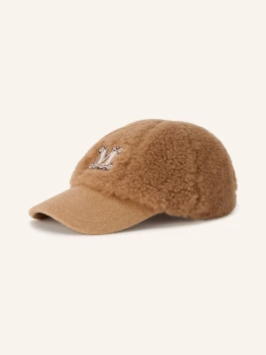 Max Mara Czapka Z Daszkiem Modico Z Wełny Wielbłądziej braun CAMELOWY