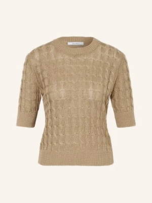 Max Mara Dzianinowa Koszulka Talamo Z Lnu braun