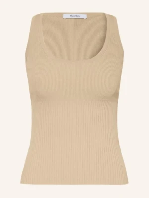 Max Mara Dzianinowy Top Ghiro beige