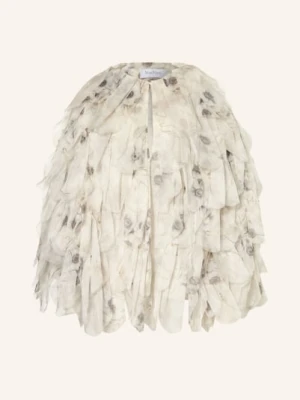 Max Mara Jedwabna Kurtka Chiffon Z Falbanami grau