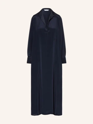 Max Mara Jedwabna Sukienka Gambero blau GRANATOWY