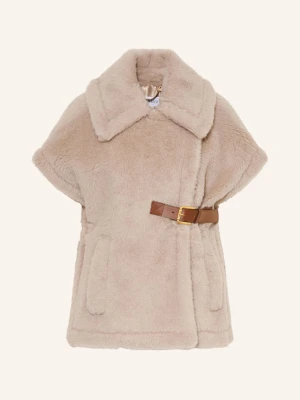 Max Mara Kamizelka Z Sztucznego Futra New Abavo Z Alpaką beige