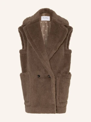 Max Mara Kamizelka Ze Sztucznego Futra Bormida Z Alpaką braun