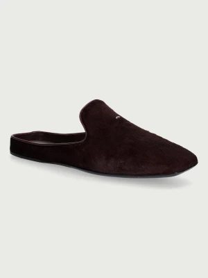 Max Mara klapki mules damskie skórzane