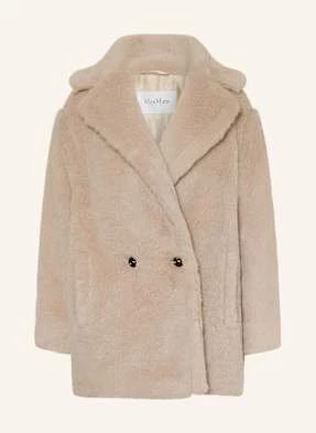 Max Mara Kurtka Pluszowa Olga Z Dodatkiem Alpaki beige