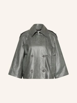 Max Mara Kurtka Skórzana Tenace gruen