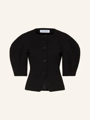 Max Mara Kurtka Z Tkaniny Bouclé Zero schwarz CZARNY
