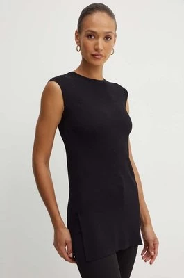 Max Mara Leisure bluzka damska kolor czarny gładka 2426366027600