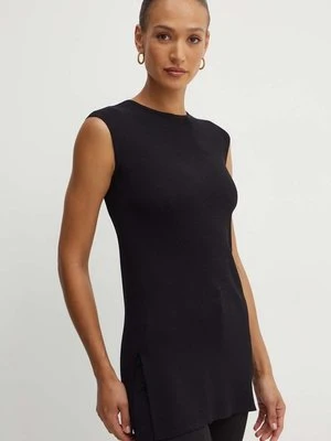 Max Mara Leisure bluzka damska kolor czarny gładka 2426366027600